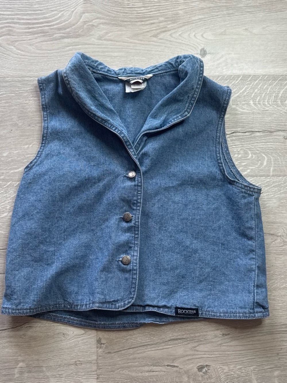 Rockies Blue Denim Button-Front Vest